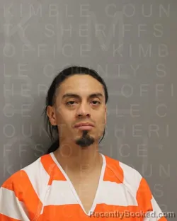 Mugshot of JAY NICHOLAS GUIA booked in Kimble County, Texas on March 18, 2026