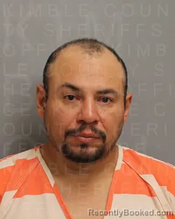 Mugshot of ANDRES ORALDO NAVA-FLORES booked in Kimble County, Texas on March 19, 2026