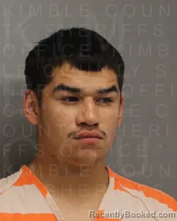 Mugshot of RYAN AUGUSTINE QUEZADA booked in Kimble County, Texas on May 16, 2026