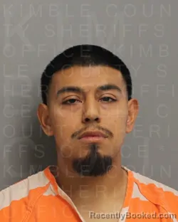 Mugshot of JULIAN ANTHONY FLORES booked in Kimble County, Texas on May 22, 2026