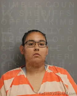 Mugshot of ALIYAH MARIE MENDEZ booked in Kimble County, Texas on June 5, 2026