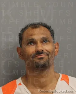 Mugshot of Issac Bazan Lopez booked in Kimble County, Texas on July 19, 2026