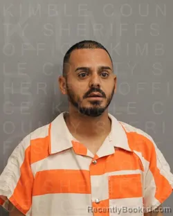Mugshot of Jesus Jose Maynez booked in Kimble County, Texas on August 18, 2026
