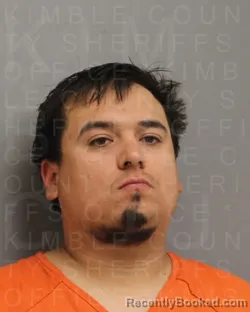 Mugshot of Jose Antonio Garza booked in Kimble County, Texas on September 9, 2026