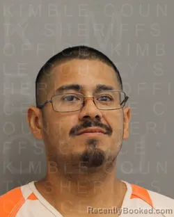 Mugshot of Luis Enrique Valdez booked in Kimble County, Texas on September 14, 2026