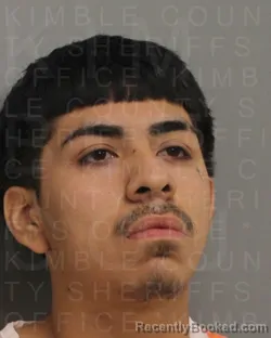 Mugshot of Esidro Jordan Garcia booked in Kimble County, Texas on October 5, 2026
