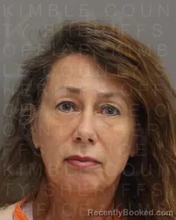 Mugshot of Suzanne Johnson Mitchell booked in Kimble County, Texas on October 15, 2026