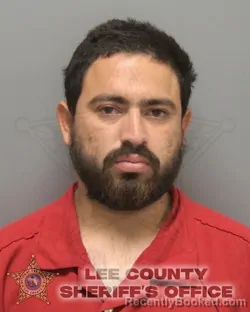 Mugshot of HARIM ANTONIO PAZ FUENTES booked in Lee County, Florida on March 8, 2026