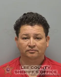 Mugshot of CARLOS NOE PEREZ MENENDEZ booked in Lee County, Florida on March 9, 2026