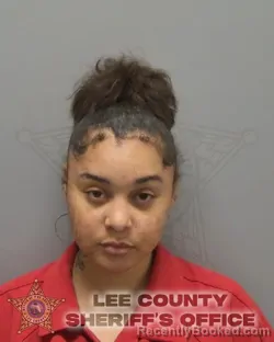 Mugshot of ZAYDA OSHANAE THOMPSON booked in Lee County, Florida on March 10, 2026