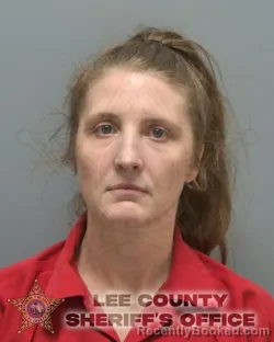 Mugshot of JESSICA NOELLE FABER booked in Lee County, Florida on March 13, 2026