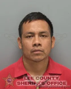 Mugshot of NICOLAS JUAN NICOLAS booked in Lee County, Florida on March 13, 2026