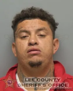 Mugshot of MIGUEL ANGEL URBINA DIAZ booked in Lee County, Florida on March 15, 2026