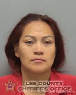 Mugshot of DANIELLA ANGELICA RIVERA MARTINEZ booked in Lee County, Florida on March 17, 2026