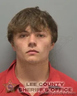 Mugshot of COLE DAVID LESLIE booked in Lee County, Florida on March 21, 2026