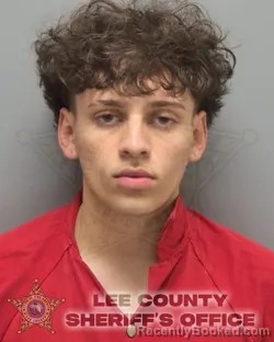 Mugshot of DENVER A AROLLOS AGUILAR booked in Lee County, Florida on March 21, 2026