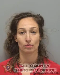 Mugshot of LAUREN AMBER KOLINSKY booked in Lee County, Florida on March 22, 2026