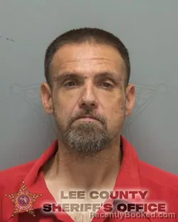 Mugshot of WILLIAM JAMES EDWARD HOOPINGARNER booked in Lee County, Florida on March 23, 2026