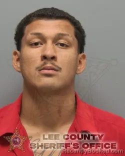 Mugshot of BRYAN ALEXIS VILLANUEVA FAVELA booked in Lee County, Florida on March 24, 2026