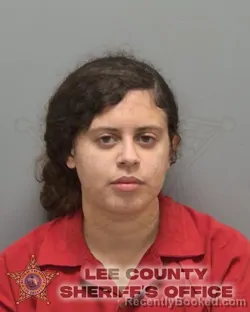 Mugshot of GLORIA ARACELY RIVERA booked in Lee County, Florida on March 29, 2026