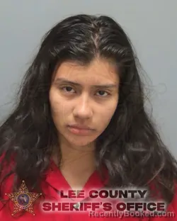 Mugshot of RUBY ABIGAIL RENDEROS booked in Lee County, Florida on March 30, 2026