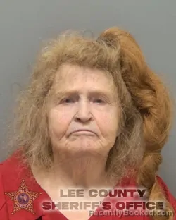 Mugshot of SANDRA RUTH WEBB booked in Lee County, Florida on April 1, 2026