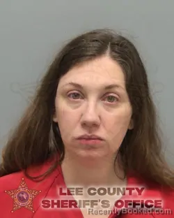 Mugshot of COURTNEY NICOLE RAMPOLLA booked in Lee County, Florida on April 3, 2026