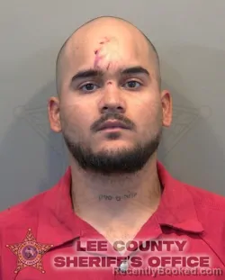 Mugshot of DUBER ALEJANDRO CRISPIN ORREGO booked in Lee County, Florida on April 4, 2026