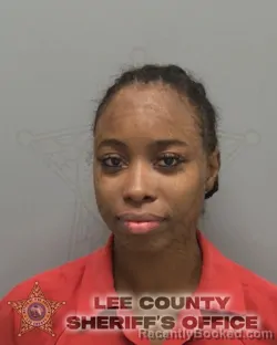 Mugshot of AA'MIYA CAZMERE UPSHAW booked in Lee County, Florida on April 6, 2026