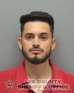 Mugshot of KEVIN ALEXIS VALLE booked in Lee County, Florida on April 25, 2026