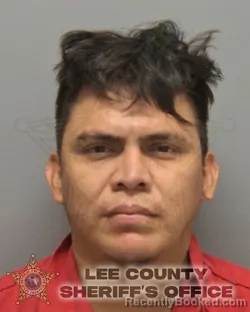Mugshot of CARLOS ORLANDO GARCIA FLORES booked in Lee County, Florida on May 7, 2026