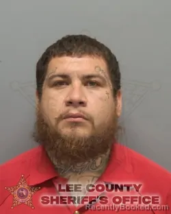 Mugshot of DAVID JR GARZA booked in Lee County, Florida on May 8, 2026