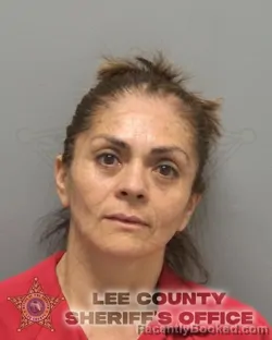 Mugshot of CLARITA ABUNDEZ FLORES booked in Lee County, Florida on May 9, 2026