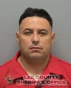 Mugshot of ALEX DANIEL BRICENO FERNANDEZ booked in Lee County, Florida on May 13, 2026