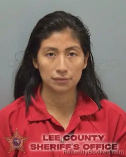 Mugshot of LINDA PEREZ ORTIZ booked in Lee County, Florida on May 13, 2026