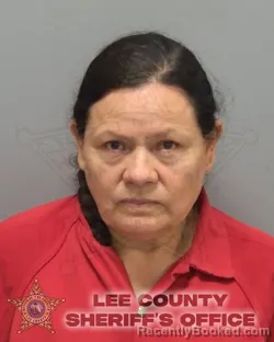 Mugshot of MARIA DE LA LUZ GARCIA ROMERO booked in Lee County, Florida on May 13, 2026