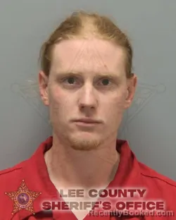 Mugshot of JORDAN THOMAS RAUSCHER booked in Lee County, Florida on May 17, 2026