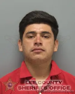 Mugshot of BRAYAN ARMENTA JINEZ booked in Lee County, Florida on May 20, 2026
