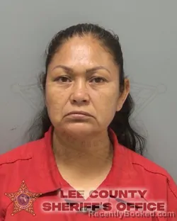 Mugshot of FELICITAS SALOME GONZALEZ-GODINEZ booked in Lee County, Florida on May 21, 2026