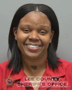 Mugshot of TIERA LAKISHA JORDAN booked in Lee County, Florida on June 18, 2026