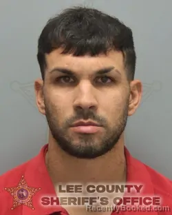 Mugshot of ALEXANDER BARRABI NORIEGA booked in Lee County, Florida on June 18, 2026