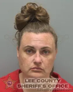 Mugshot of DESIREE FLORENCE RIVA booked in Lee County, Florida on June 27, 2026