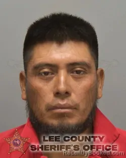 Mugshot of EVER OVIDO ORTIZ VELASQUEZ booked in Lee County, Florida on June 27, 2026