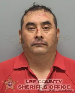 Mugshot of JOSE HUBI JIMENEZ ROVELO booked in Lee County, Florida on July 2, 2026