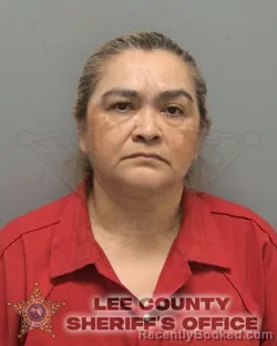 Mugshot of TEODORA YESCAS CISNEROS booked in Lee County, Florida on July 7, 2026