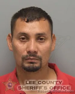 Mugshot of MARIO GARCIA CARIAS booked in Lee County, Florida on July 9, 2026