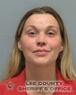 Mugshot of SIERRA LYNNE MCDANIELS booked in Lee County, Florida on July 9, 2026