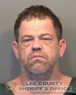 Mugshot of RAYMOND MICHAEL RHODES booked in Lee County, Florida on July 10, 2026