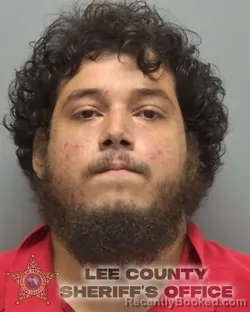 Mugshot of GUILLERMO JULIO ROLDAN booked in Lee County, Florida on July 21, 2026