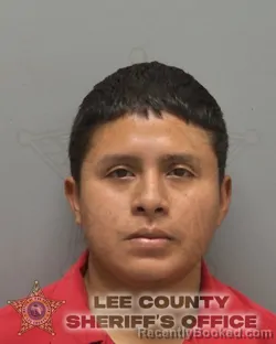 Mugshot of Brayan David Rodriguez Hernandez booked in Lee County, Florida on July 31, 2026
